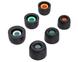 Set van schuimtips voor Sony in-ear Memory Foam oordopjes- Eartips WF-1000XM5 / WF-1000XM4 - 3 paar - 3 maten - Zwart