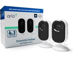 Arlo Essential 2K beveiligingscamera voor binnen - 2 IP-Camera's