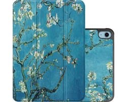 Hoes - Geschikt voor Apple iPad A16/A18 (2022/2025/2026) - 10.9 & 11 inch (10e, 11e & 12e generatie) - Dun & Stevig - Trifold Bookcase - Hard Cover - Hardcover Book Case - Tablet Hoesje - Bloesem