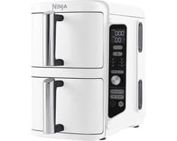 Ninja Double Stack Airfryer XXL - 9.5 Liter - Dubbele Gestapelde Lades - 6 Programma's - Inclusief Kookrekjes - Wit - SL400EUWH