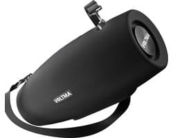 Voltma Echo Bluetooth Speaker - 75W Draadloze PC Luidspreker - IPX6 Waterdicht - 3 Modes EQ Effects - 360° Surround Sound - Tot 45 uur speeltijd - Ingebouwde microfoon - met AUX, TF en USB ingang - met nekband - zwart
