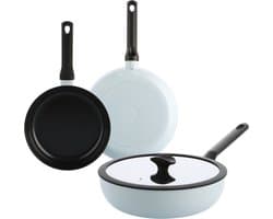 Enjoy 3-delig pannenset Black met wok