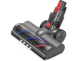 ZENC® Zuigmond Geschikt Voor Dyson V15, V11, V10, V8 & V7 Steelstofzuiger - Turbo Borstel - Vloerborstel Met 4 LED Lampen - Opzetstuk - Mondstuk - Stofzuigeraccessoires - Grijs