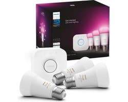 Philips Hue starterkit - wit en gekleurd - 3 lampen - E27 - 1100lm