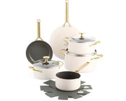 Sublime 8-delige pannenset Cream