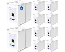 10 stuks- Vervangende stofzakken voor de T30 Pro Omni-compatibel met ECOVACS DEEBOT T30/ T30 Omni/ T30 Pro Omni/ M12 Pro+/ T30 Max robotstofzuiger-met actieve koolstoffilterzakken.