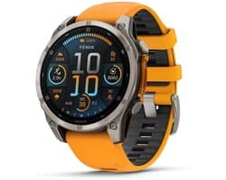 Garmin Fenix 8 Sapphire AMOLED 47mm - Titanium - Multisport GPS Smartwatch - Spark Orange/Graphite