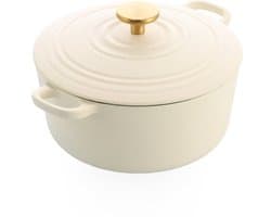 Bourgogne braadpan 24cm/4.2L Cream White