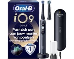 Oral-B iO 9N Elektrische Tandenborstel - Zwart - inclusief Oplaadreisetui en Opzetborstelhouder en extra Opzetborstel