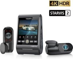 VIOFO A229 Pro 3CH - Dashcam - 4K Ultra HD Voorcamera + 2K Achtercamera + Interieurcamera - Sony STARVIS 2 - Nachtzicht - GPS - WiFi - 24/7 Parkeermodus
