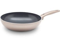 Enjoy wok Olive Green 28 cm + Panbeschermers