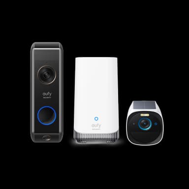 eufyCam S330 Add-on Camera + Video Doorbell S330 Add-on Unit + Homebase 3 White