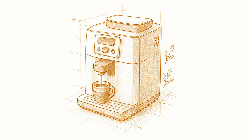 Illustratie espresso machine