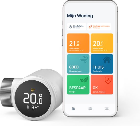 tado° Slimme Radiatorknop X – Uitbreidingset 1 Stuk – Slimme Thermostaatknop – Werkt met Google Home, Alexa & Apple HomeKit - Draadloos