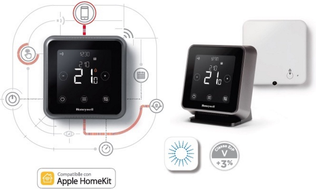 Honeywell Lyric T6 Slimme Thermostaat Zwart - Bedraad